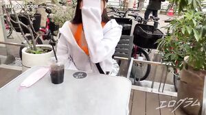 Beautiful busty slime breasts office lady returning fro