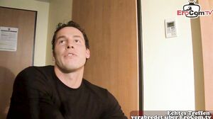 German teen casting with girl next door and a Stranger