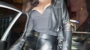 HungryKittty - Double blowjob from busty milf in leathe