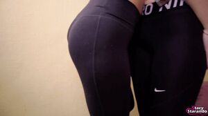 Stacy Starando - Two teen lesbians in leggings practice