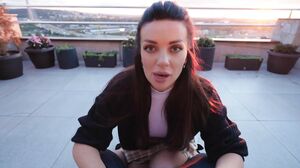 Luna Roul - Sucked a guy's dick on a public terrace