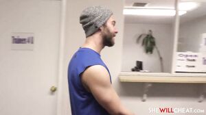 Curvy blonde Alex Lovell cheats on her husband with her personal trainer