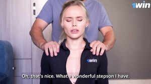 MariMoore - Stepmother Happened to See My Cock and Wanted to Suck It, Cum on Her Pink Pussy