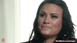 Coworker rough fucks and flogs MILF in bondage