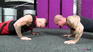 Bi Hard - Two boxers fucking blond girl