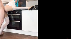SluttySlut1 - Hit girl is getting fucked anal kitchen