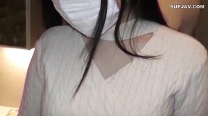 A slightly natural big breasted fair-skinned glasses girl Earning pocket money for her hobby survival game