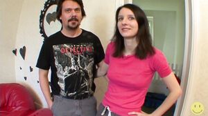 French Amateur Porn - 2 dudes for skinny pauline