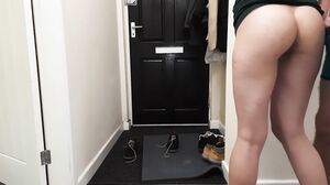 Sex_Associates - Delivery guy knocked on the door as I fucked my wife and I let him fuck her while I watch. Creampie
