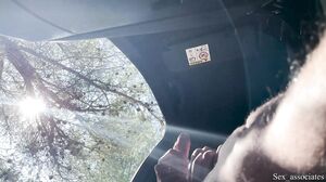 Sex_Associates - Public Dick Flash! A Naive Teen Caught Me Jerking Off in the Car on a Hiking Trail and Helped Me Out