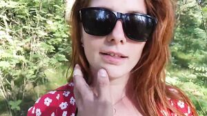 BabbyLittle - Sexy girl gave a blowjob in the woods