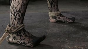 Ella Nova - Blonde Texan Ella Nova Lashed To The Breeding Post And Used By 2 Big Cocks, Vibrated And Creampi