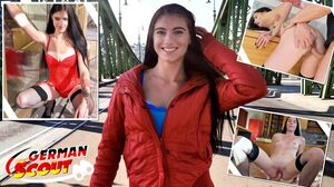 GERMAN SCOUT - Skinny Tall Teen Lana Lenani with long legs and Hair at Casting Fuck
