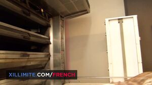 French Girls At Work - Big boobs baker fucks with her customers