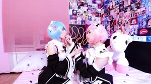 Yukki Amey - Rem and Ram fuck holes short