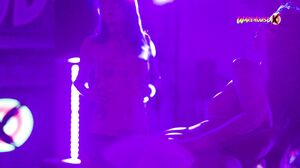 Neon party escalates - girls fuck and scream with pleasure