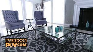 Its POV - College slut Jennifer W cums over for anal fuck session