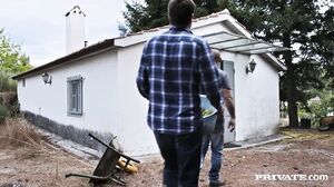 Marina Visconti - Marina Smokes and Sucks Two Dicks in This Hardcore Threesome Scene in HD