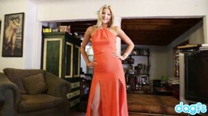 Dagfs - Beautiful Scarlet Red putting her lipstick on a dick stick