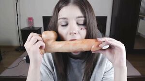 katya_letova - I play with tits and pussy. Deep throat drooling and masturbation