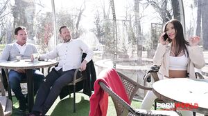 Tempting Tourist Monika Fox Sucks And Fucks In No Strings DP Foursome GP2944