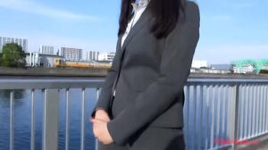 Beautiful light pink pussy. A tall, plain-looking office lady.