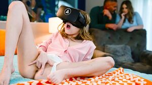 Stepdaughter masturbate under vr headset