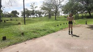 Mina & Candy Crush assfucked together with DP & creampie eating