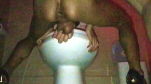 Public toilet bareback fuck with ladyboy