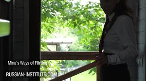 Russian Institute - Mina Sauvage seduces two guys for a DP