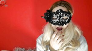 Cheese Cake - Met Her Husband With a Blowjob in a Mask and Stockings (Close up)