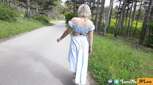 Lovemealots - The hitchhiker had fun with the driver in the car and in the woods to forget the ex