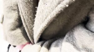 A lewd wife who says she feels guilty to her husband and starts panting like a beast when he caresses her.