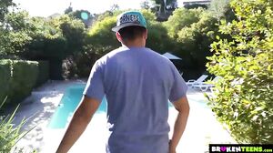 Broken teens - nasty facial for hottie Natalie Monroe