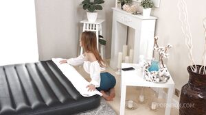 Tight teen masseuse takes her client's cock in every hole