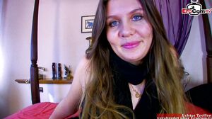 EroCom - Amateur sex casting with a sexy young brunette lady