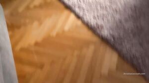 Anastasia Ocean - My is making up and my husband is jerking off to her a while she does not see.