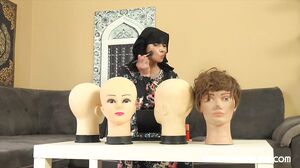 Bitch in niqab rides hard cock