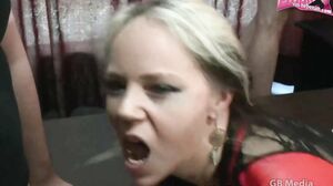 EroCom - German gangbang with a busty slut