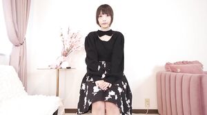 Short-cut Yuna sucks erect cock while exploding with blowjob sounds! She is so excited only by the sound!