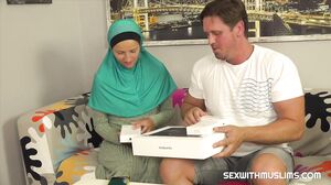 Hot chick in hijab gets some rod in her