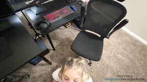 AlexAndAva - Ava Milks My Cock With Her Throat And Both Hands - Huge CUMSHOT Facial - AlexAndAva