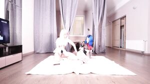 Nick Whitehard - Pussy pounding in Snapchat with two lesbian emo teen