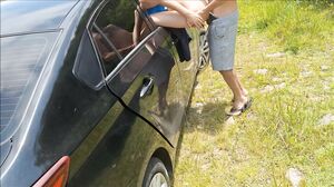 renatasurtada - Wife puts ass in car window for strangers.