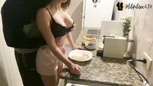 Milipilisex420 - My roommate FUCKS ME HARD in the KITCHEN and cum inside me | CREAMPIE