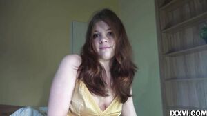 Vira Gold - Redhead slut suck big cock and fuck to calm down