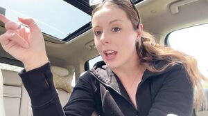 Nadia Foxx - Trying out the biggest toy I've ever owned in the backseat of my car!!