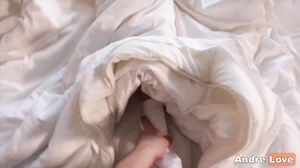 Andre Love - Foot fetish  Andre Love in white socks jerking off her lover's cock