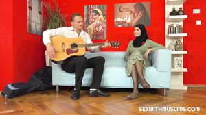 She's better at holding a dick than a guitar