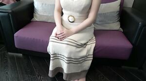 Beautiful girl in light clothes, G-cup beautiful tits when she undresses. She is a beautiful girl with G-cup beautiful tits and a gentle breeze from the air conditioner that cools her body that is on fire from the Nakadashi.